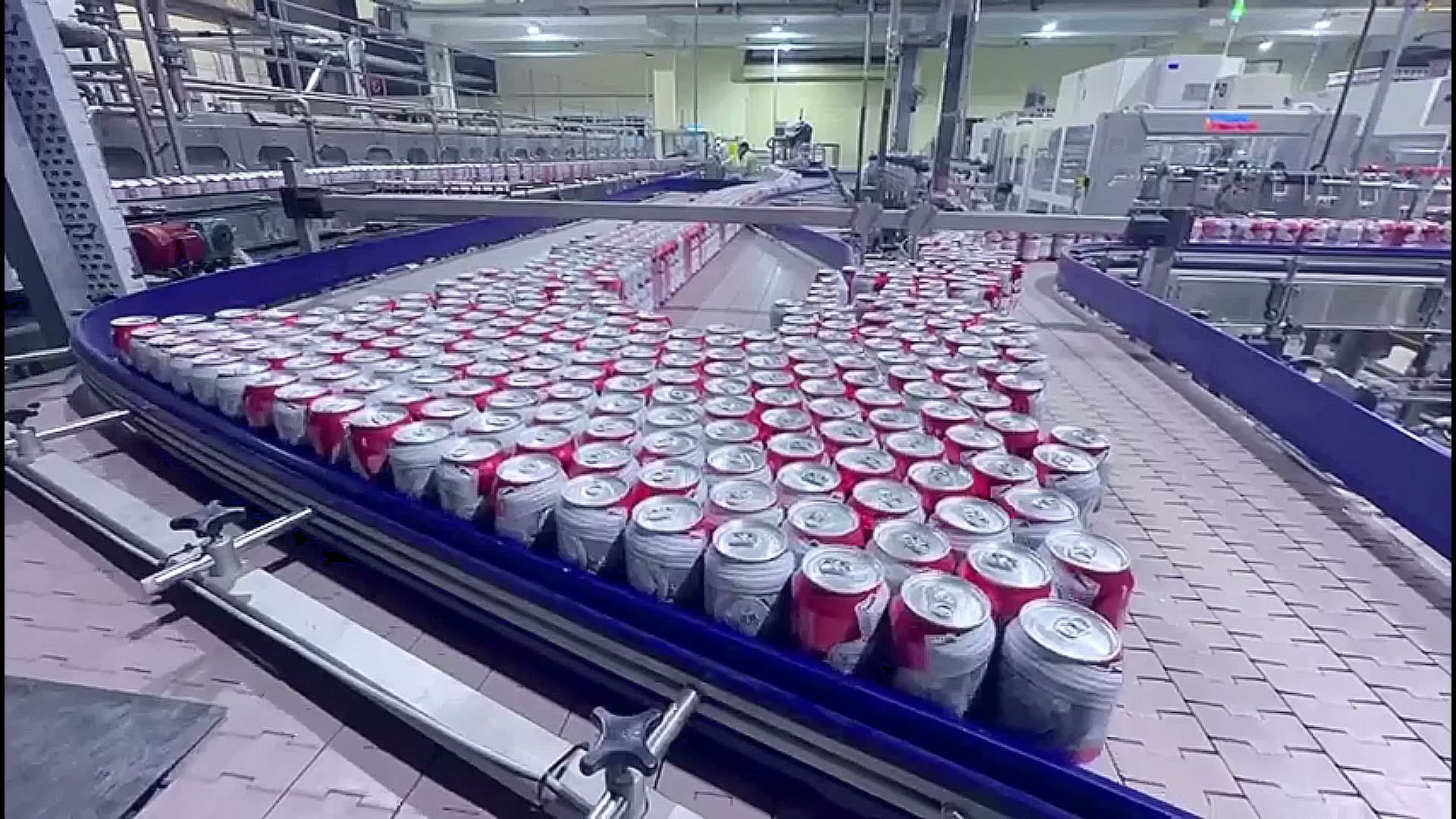 Rapid BevTech beverage filling and packaging production line in operation